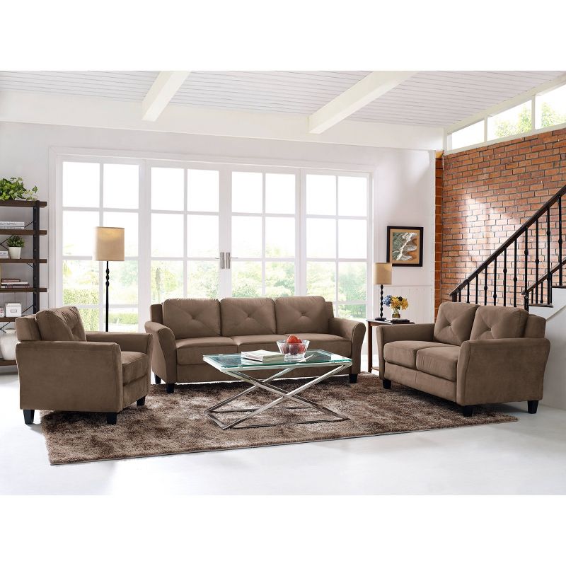 Harper Tufted Microfiber Loveseat - Lifestyle Solutions, 6 of 10