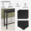 Arceso 38 inch Bar Table and Chairs Set, Acacia Wood Pub Table with 2 Stools, Rectangular Counter Height Table Set for Dining Room, Kitchen - 3 of 4