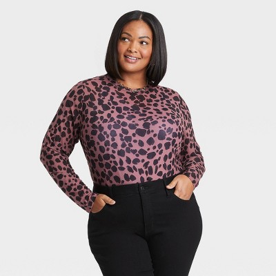 Batwing top with leopard heart to front plus sizes too