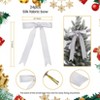 24" Christmas Tree Topper Bow Set – 25-Piece Satin Ribbon Bows for Xmas Tree, Home & Party Decorations - 3 of 4