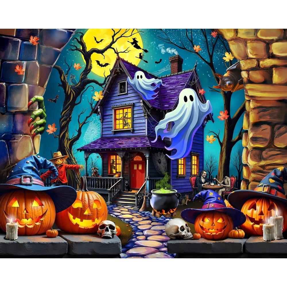 Photos - Jigsaw Puzzle / Mosaic Springbok Haunted Halloween Party 1000pc Jigsaw Puzzle 