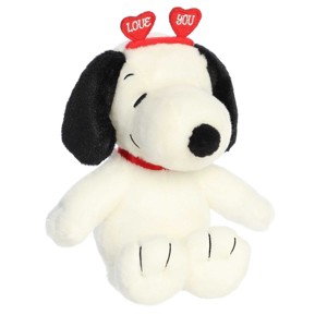 Aurora Small Love On The Mind Snoopy Peanuts Timeless Stuffed Animal White 6" - 1 of 4