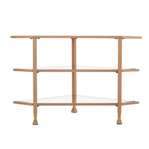 Jaymes Metal/Glass Corner TV Stand - MS5724 - Gold - SEI - 1 of 4