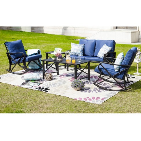 5pc Patio Seating Set Blue Festival Target - Target Blue Patio Furniture