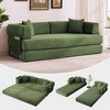Convertible Couch - 78.7" Folding Sofa Bed with 2 Pillows, Plush Corduroy Boneless Convertible Sofa, No Assembly Required - 3 of 4