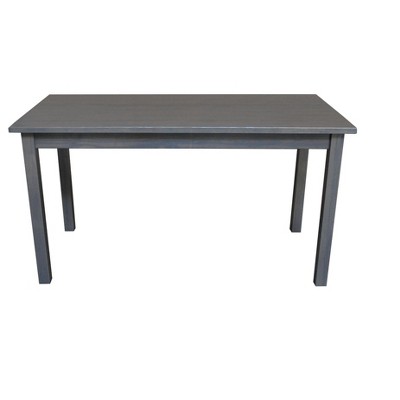 HomeRoots 60" Gray Solid Wood Dining Table