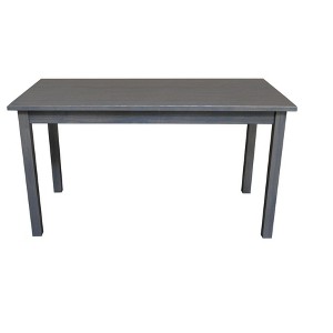 HomeRoots 60" Gray Solid Wood Dining Table - 1 of 4