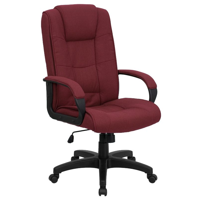 Emma and Oliver High Back Multi-Line Stitch Executive Swivel Office Chair with Arms, 1 of 6