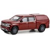 2022 Chevrolet Silverado LTD High Country Pickup Truck w/Camper Shell Cherry Red Metallic 1/64 Diecast Model Car by Greenlight - 2 of 3