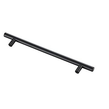 Matte Black Nickel Modern Bar Pull Set with Mounting Hardware