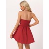 Allegra K Women's Strapless Mini Sweetheart Neck Zipper Front Party Dress - 3 of 4