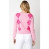 Women's Lea Argyle Sweater - OLIVACEOUS - 3 of 4