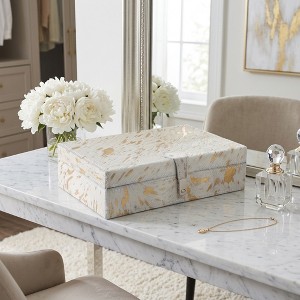 Textured Surface Decorative Box for Home Decor - Storage with Lid