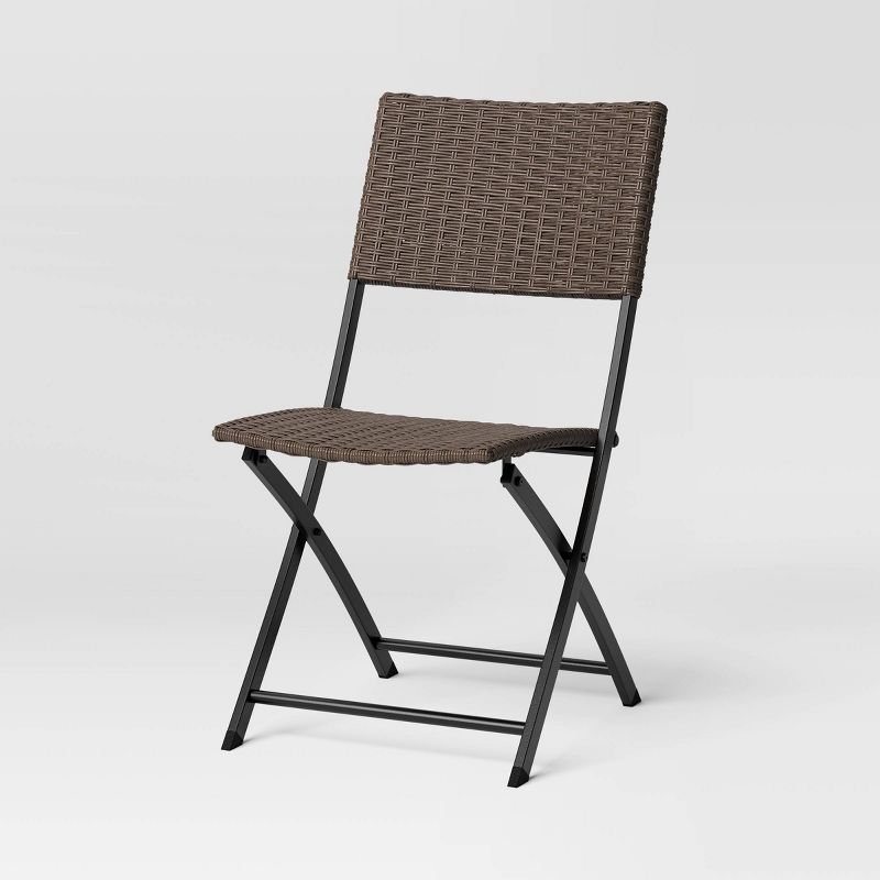 Wicker Outdoor Portable Folding Chair Light Brown - Room Essentials&#8482;, 1 of 8