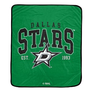 NHL Dallas Stars Vintage Arch Block Ultra Soft Blanket: Plush Polyester Throw - 1 of 1