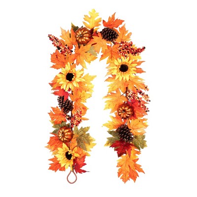 6ft Sunflower Artificial Garland - Haute Décor : Target