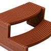 Confer Plastics Handi-Step 2 Step Hot Tub Stairs for Straight & Curved Spas, Outdoor/Indoor Step Stool for Garage, Home & Camping, Redwood - 4 of 4