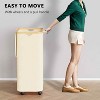 Laundry Hamper with Wheels and Lid - 100L Rolling Clothes Basket with Bamboo Handle, SpaceAid Large Laundry Organizer for Bedroom, Bathroom, Dorm - 4 of 4