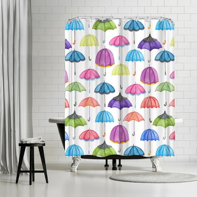 Americanflat Umbrellas by Elena Oneill 71" x 74" Shower Curtain