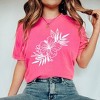 Simply Sage Market Women's Hibiscus Spray  Short Sleeve Garment Dyed Tee - 2 of 2