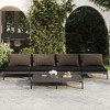 vidaXL Patio Lounge Set Outdoor Sectional Sofa Set Table Poly Rattan Dark Grey - 2 of 4