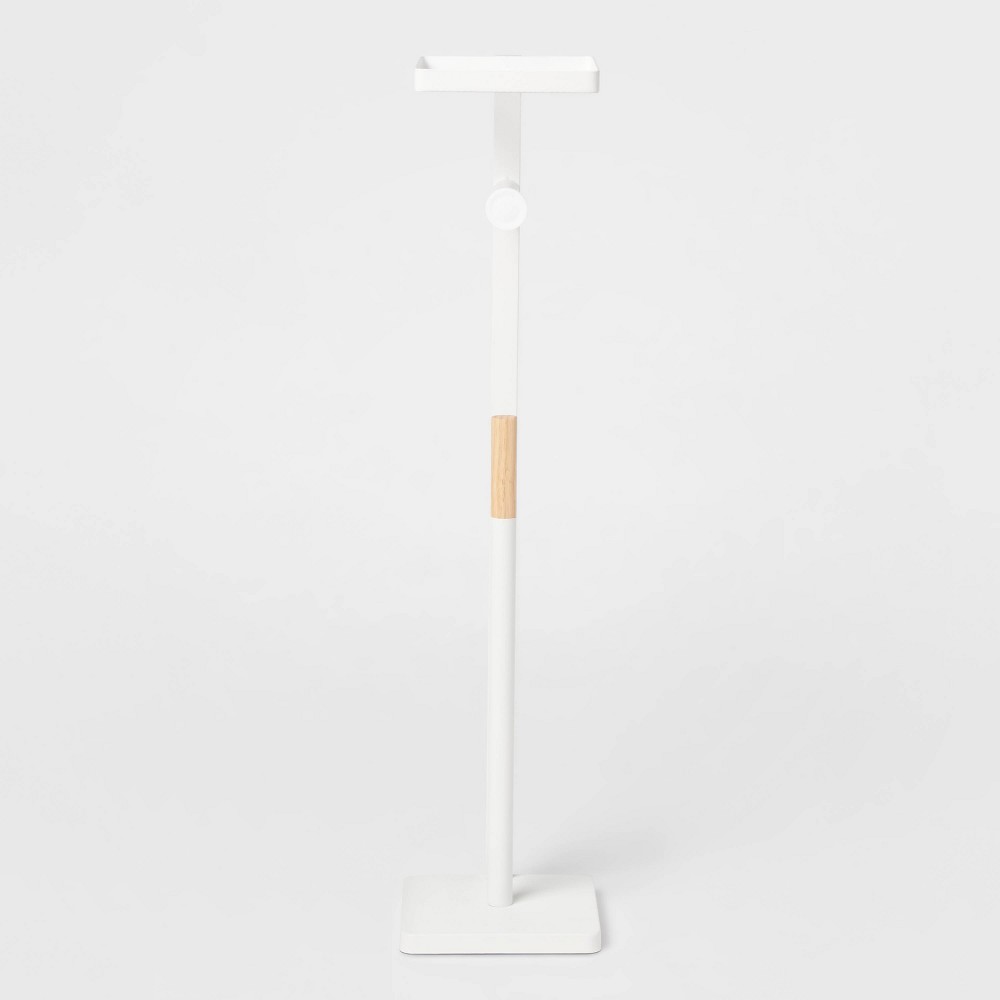 Photos - Toilet Paper Holder Functional  Matte White - Brightroom™: Steel Freestanding, 25.51" Height, 7.01" Depth