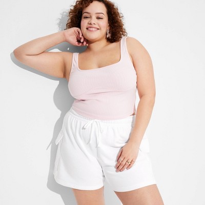 Women's Mid-Rise Cargo Sweat Shorts - Wild Fable™