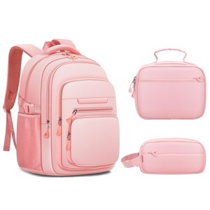 Generic Kids Backpack for Girls School Backpack with Lunch Box 3Pcs Set Pencil Case Bookbag - 1 of 4