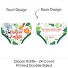 Big Dot of Happiness Jungle Party Animals - Diaper Shaped Raffle Ticket Inserts - Safari Zoo Animal Baby Shower Diaper Raffle Game - Set of 24 - 2 of 4