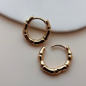 Bamboo Hoops in Gold, Silver - Honeycat - 1 of 4