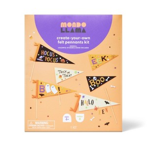 6ct Halloween Craft Felt Pennants Kit - Mondo Llama™ - 1 of 4
