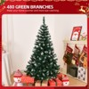 Angel Sar 4ft Artificial Christmas Tree, Snow Tipped Pine Tree with 300 Branch Tips, Unlit Holiday Tree with Metal Stand for Home Office Decor - 2 of 4