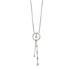 Chisel Stainless Steel Preciosa Crystal Circle with Dangle Pendant on a 16" Cable Chain Necklace with a 1.5" Ext. - 3 of 3