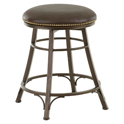 Bali 24" Backless Swivel Counter Height Barstool Metal - Steve Silver