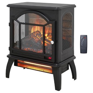 QingMoon Electric Fireplace Heater, 18" Portable Infrared Fireplace Stove with Realistic Flame Effects and Overheating Protection for Living Room - 1 of 4