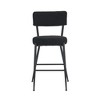 PAGED Bar Stools Set of 4 Modern Upholstered Counter Stools with Back, Footrest and Metal Legs for Kitchen, Dining Room - 2 of 4