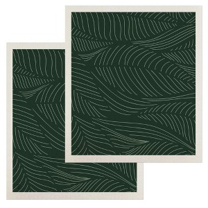Briarwood Lane Tropical Leaves Swedish Dishcloth (2-pack) - 1 of 4