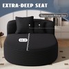 Hrinhom 51.6"W Chaise Lounge,Corduroy Compressed Floor Sofa With Pillows - 2 of 4