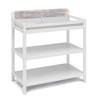 INFURNIC Decorative Storage Cabinets Modern Changing Table with Open Shelves for Nursery Room, White, 35"*18.5"*37" - 3 of 4