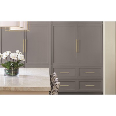 Golden Champagne 14.63" Modern Bar Pull with Mounting Hardware