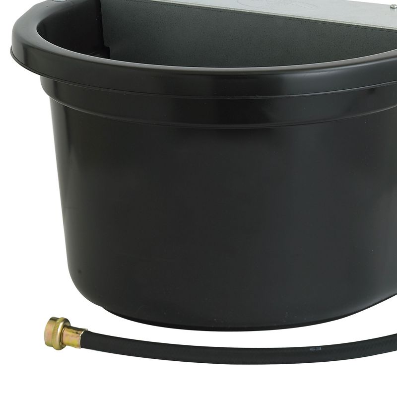 Little Giant FW16MTLBLACK 4 Gallon Capacity Automatic Float Controlled Waterer Animal Horse & Cattle Livestock Water Trough, Black, 5 of 6