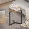 DSVIMOY 15.75" Rattan End Table with Drawer, Modern Nightstand, Side Table for Living Room, Bedroom, White, 15.75"*11.81"*22.05" - 2 of 4