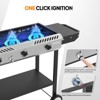 ROVSUN 3 Burner Outdoor Propane Gas Stove & Griddle Combo with Ignition, 225,000 BTU Powerful Stand Cooker for Backyard Patio Cooking Home Brewing - 4 of 4