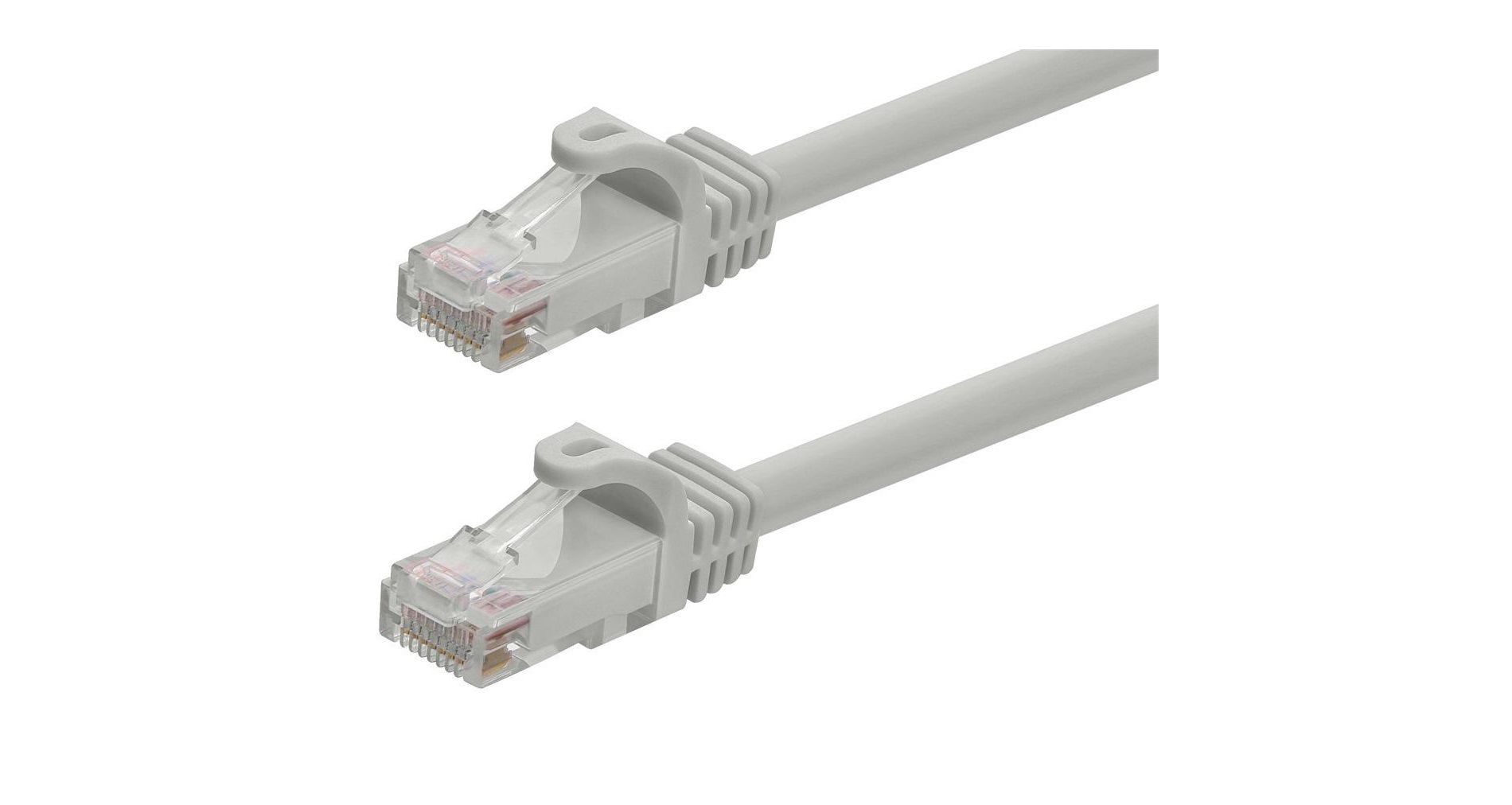 Monoprice Cat6 Ethernet Patch Cable - 7 Feet - Gray | Network Internet Cord - RJ45, Stranded, 550Mhz, UTP, Pure Bare Copper Wire, 24AWG - Flexboot
