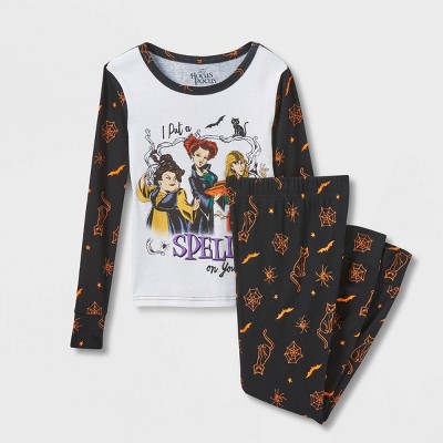 Girls' Hocus Pocus Halloween 2pc Pajama Set - Black