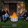 Smokeless Fire Pit, Portable Outdoor Firepit, Stainless Metal Steel Wood Burning Fireplaces with Removable Ash Pan and Poker - 3 of 4