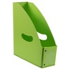 JAM PAPER Plastic Magazine File Holder - 4 x 10 1/2 x 12 - Lime Green - Sold Individually - 2 of 2