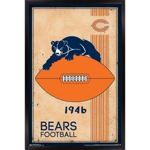 Trends International NFL Chicago Bears - Retro Logo 14 Framed Wall Poster Prints - 1 of 4