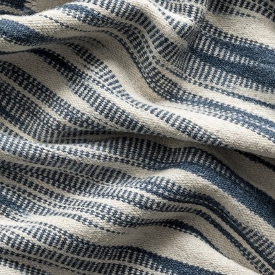 Reba Blue Stripe Handmade Wool-Blend 5' x 8' Area Rug