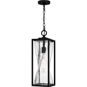 Zarah 1-Light Matte Black Outdoor Hanging Lantern - 1 of 4